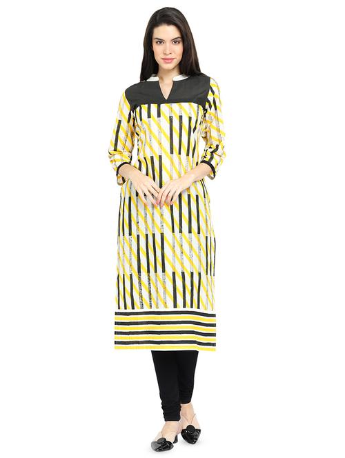 printed straight kurta - 16704264 - Standard Image - 1