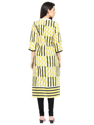 printed straight kurta - 16704264 - Standard Image - 3