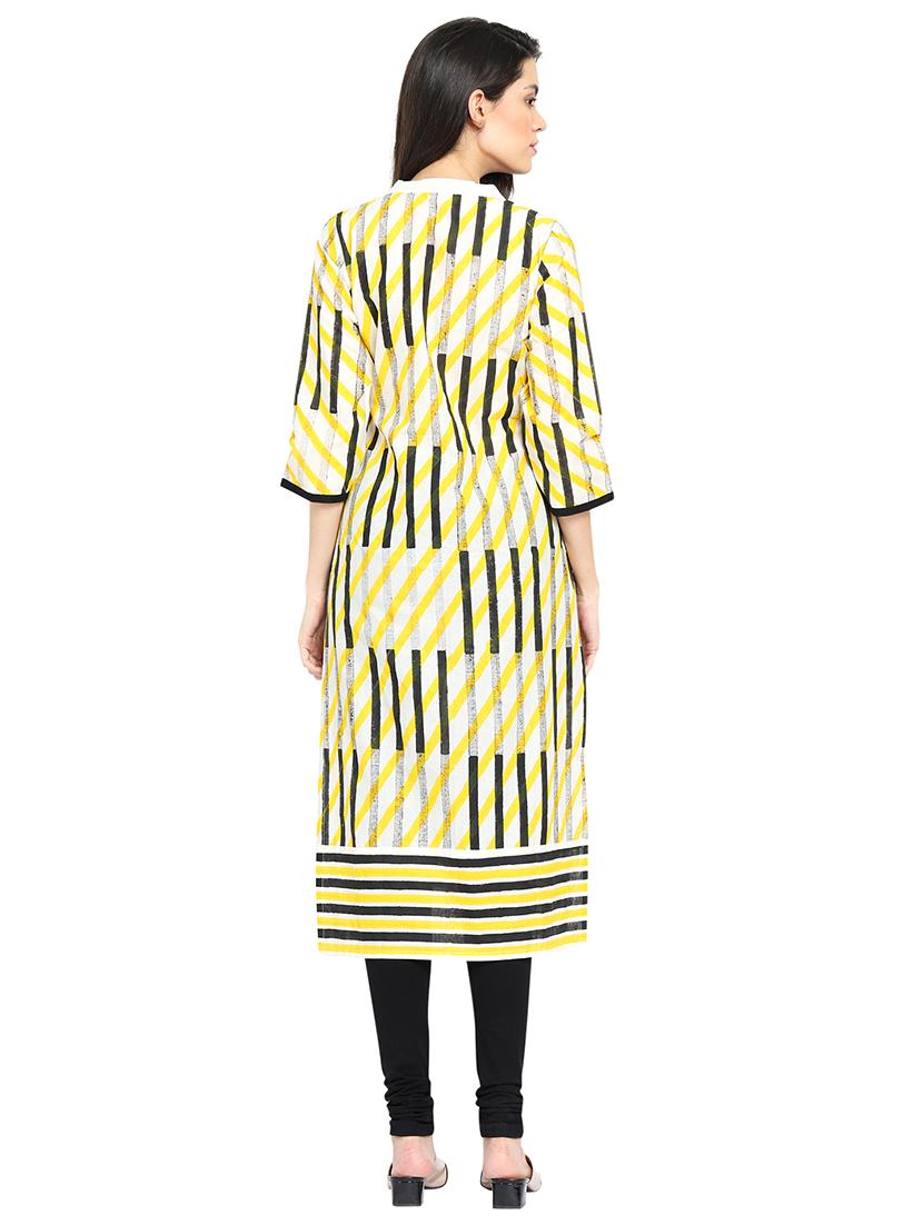 printed straight kurta - 16704264 - Zoom Image - 3
