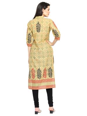 printed straight kurta - 16704267 - Standard Image - 3