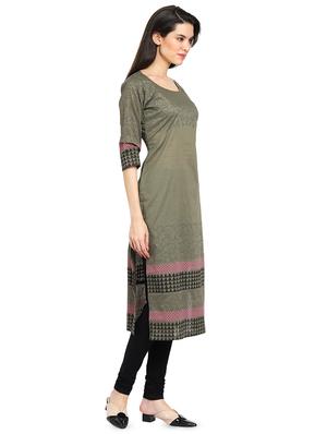 printed straight kurta - 16704270 - Standard Image - 2