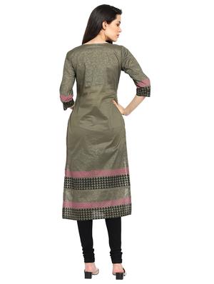 printed straight kurta - 16704270 - Standard Image - 3