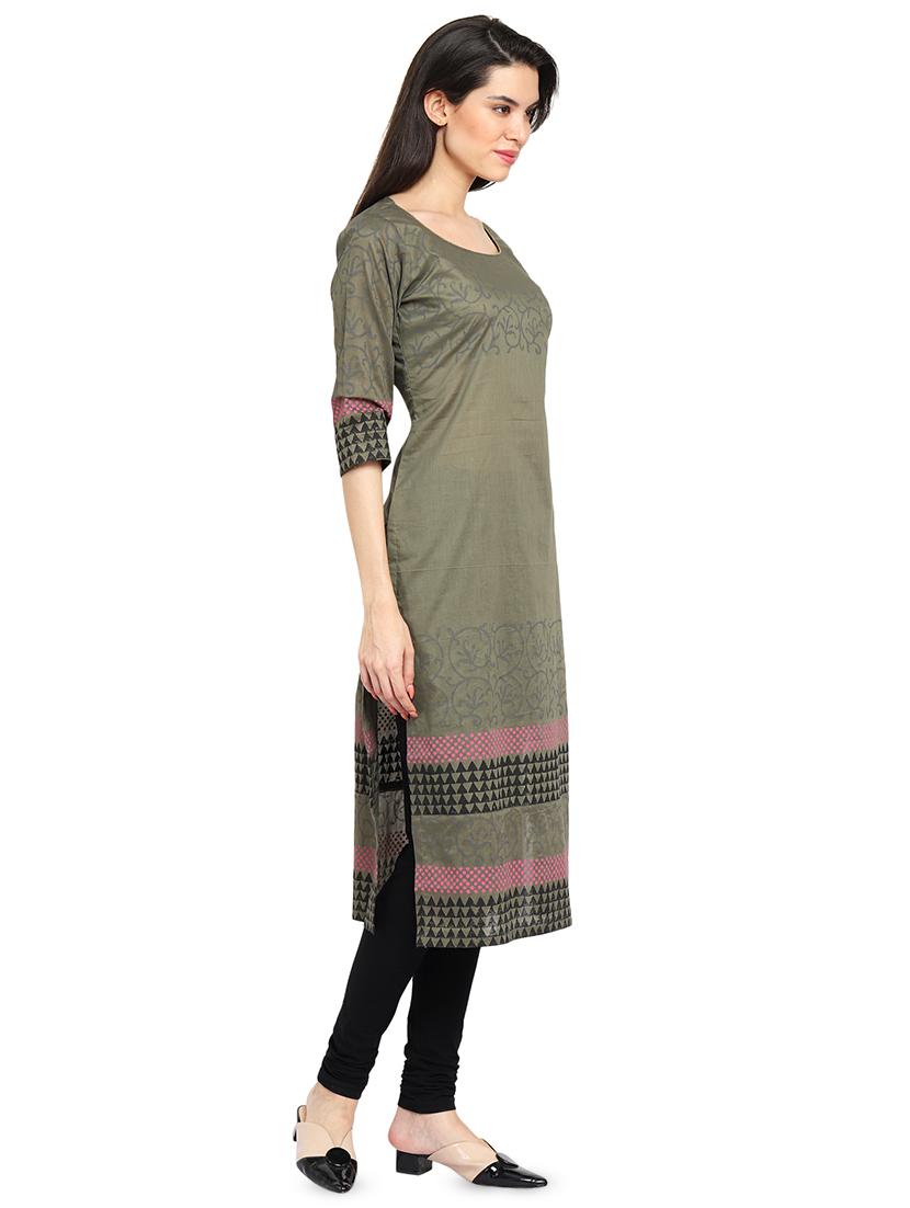printed straight kurta - 16704270 - Zoom Image - 2