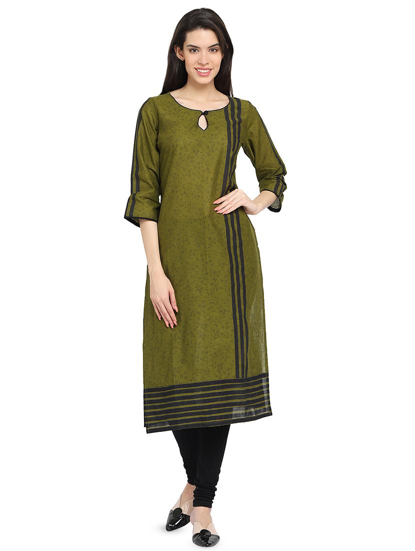 floral print straight kurta - 16704271 - Zoom Image - 1