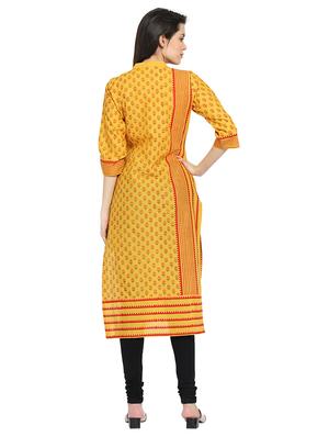 floral print straight kurta - 16704276 - Standard Image - 3