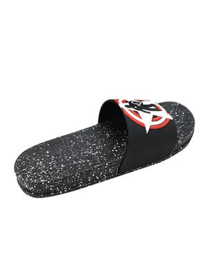 black rubber slip on flip flops - 16704277 - Standard Image - 3