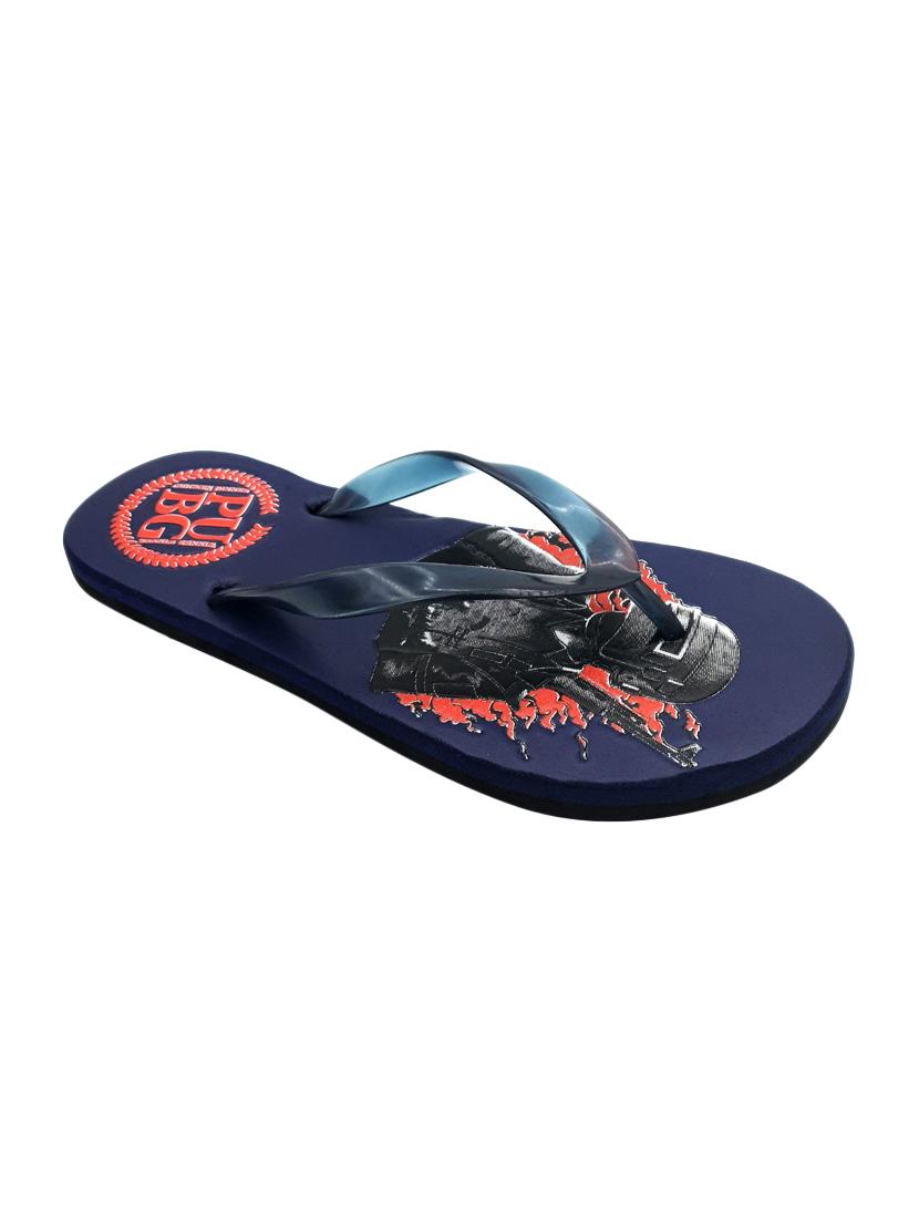 navy rubber toe separator flip flops - 16704281 - Zoom Image - 2