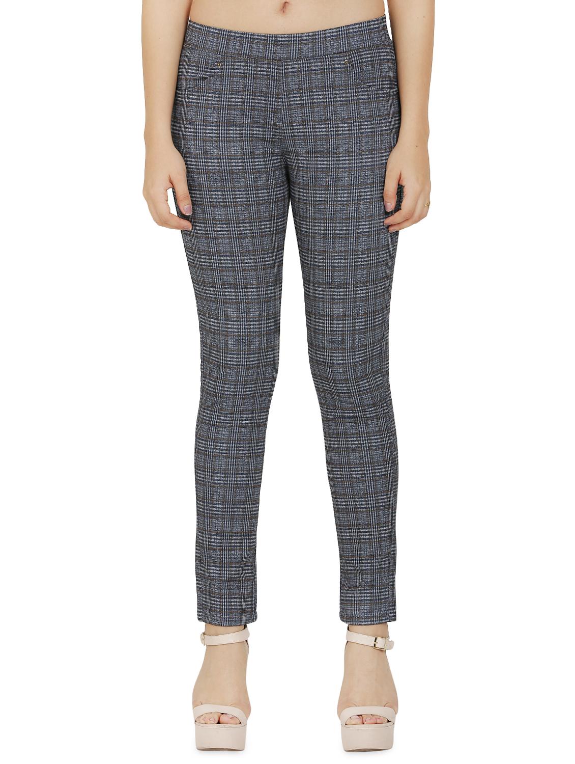 high rise checkered trouser - 16704333 - Zoom Image - 1