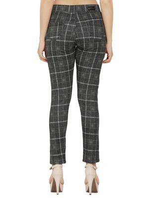 high rise checkered trouser - 16704334 - Standard Image - 3