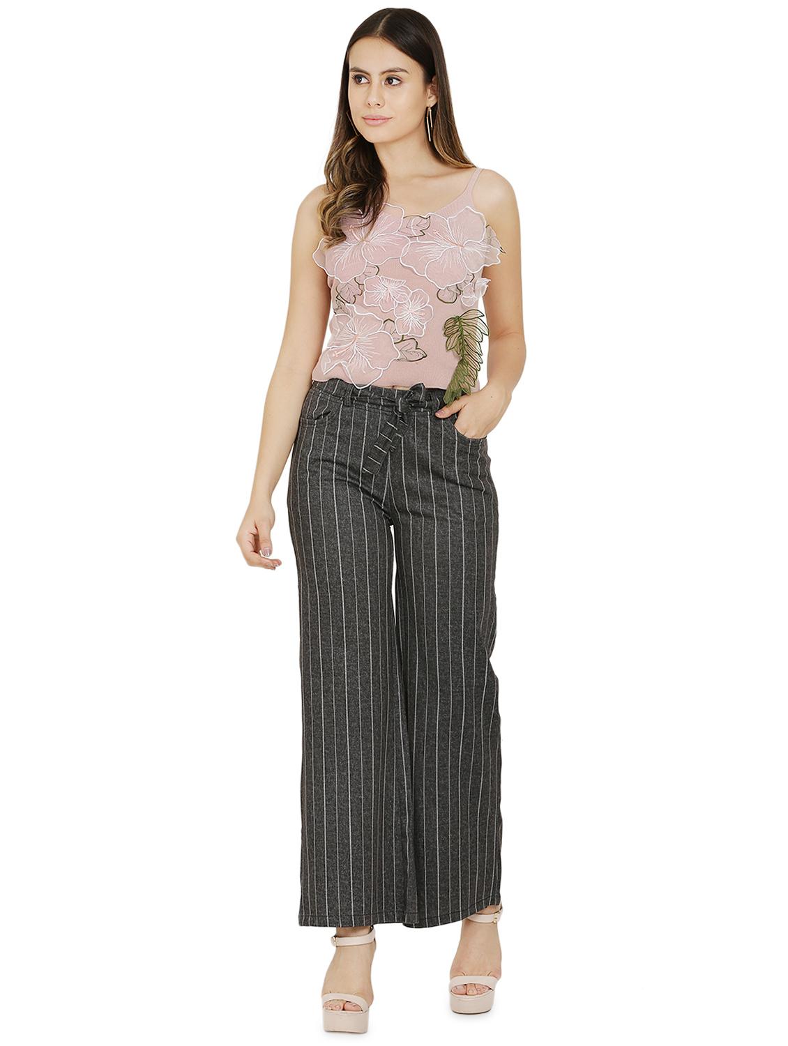 tie up waist wide leg trouser - 16704339 - Zoom Image - 4