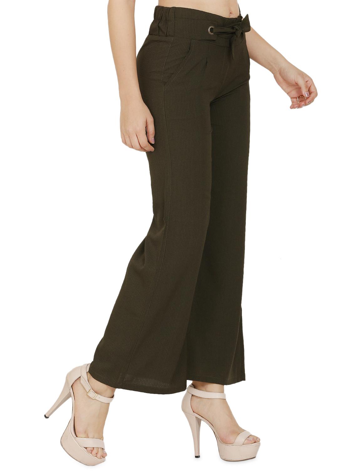 tie front striped wide leg trouser - 16704343 - Zoom Image - 2