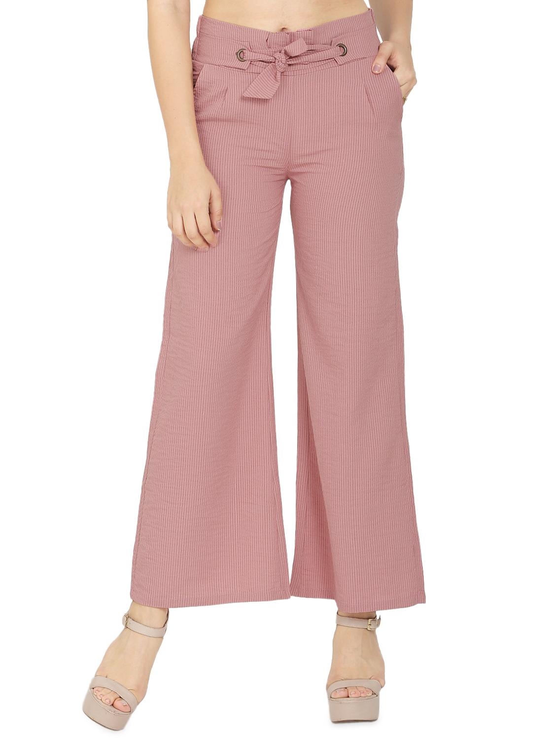 tie front striped wide leg trouser - 16704344 - Zoom Image - 1
