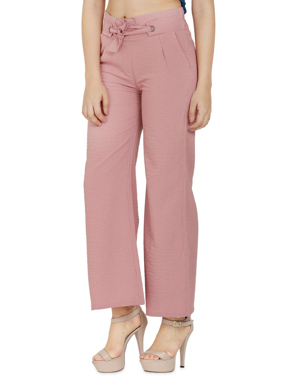 tie front striped wide leg trouser - 16704344 - Zoom Image - 2