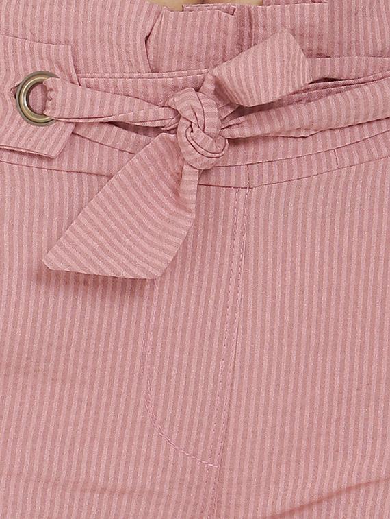 tie front striped wide leg trouser - 16704344 - Zoom Image - 5