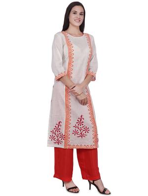 block print straight kurta - 16704365 - Standard Image - 2