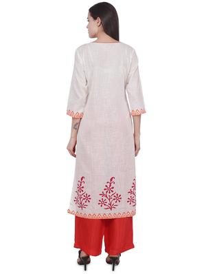 block print straight kurta - 16704365 - Standard Image - 3