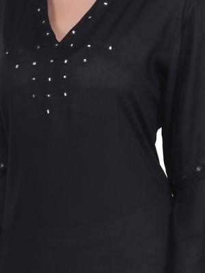 bell sleeves straight kurta - 16704366 - Standard Image - 4