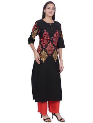 printed straight kurta - 16704369 - Standard Image - 2