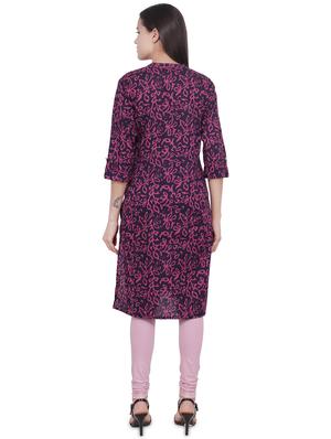printed straight kurta - 16704370 - Standard Image - 3