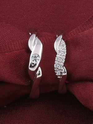 silver metal hand ring - 16704377 - Standard Image - 2