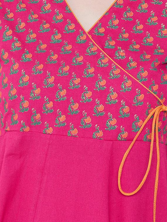 block print angrakha kurta - 16704390 - Zoom Image - 4