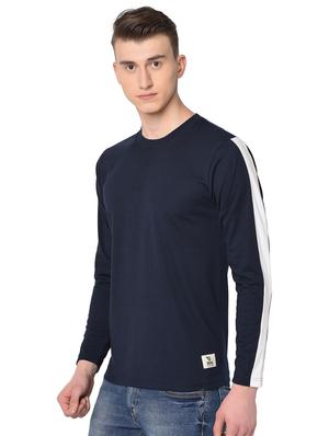 navy blue taped t-shirt - 16704421 - Standard Image - 2