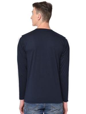 navy blue taped t-shirt - 16704421 - Standard Image - 3