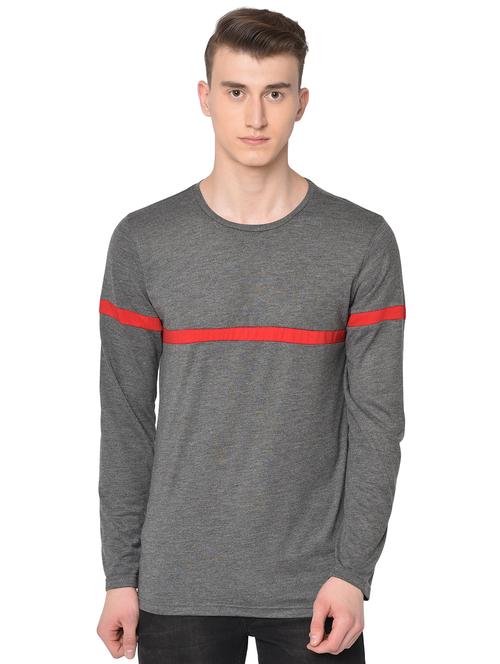 grey striped t-shirt - 16704423 - Standard Image - 1