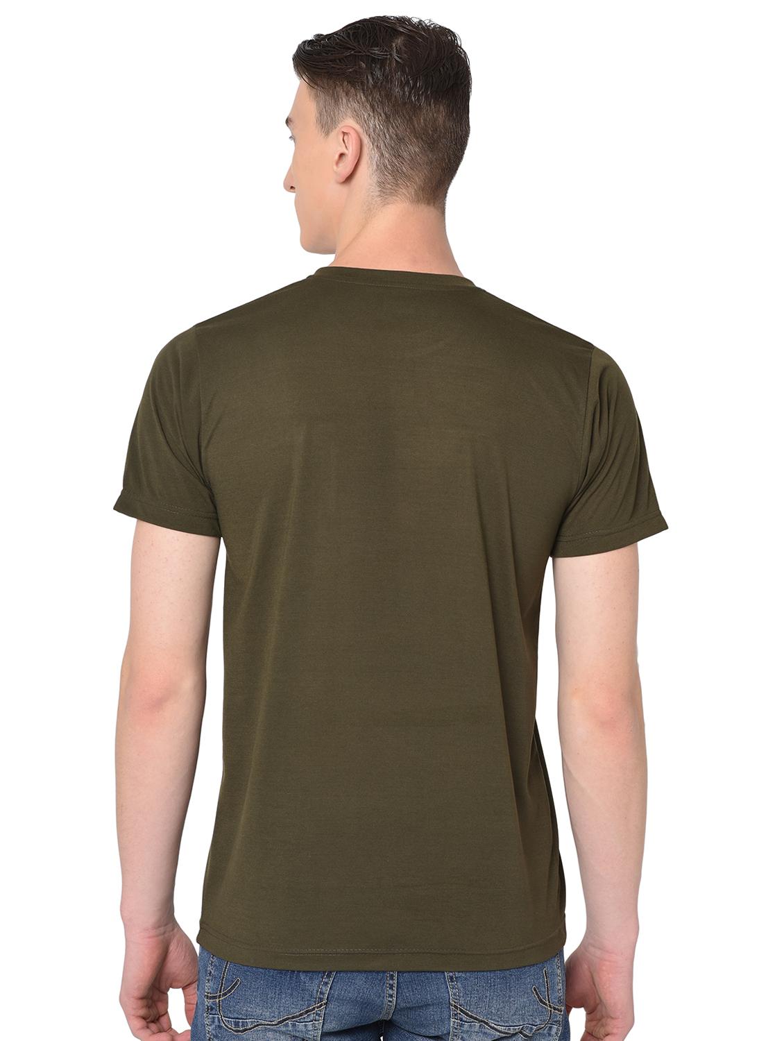 olive green solid pocket t-shirt - 16704428 - Zoom Image - 3