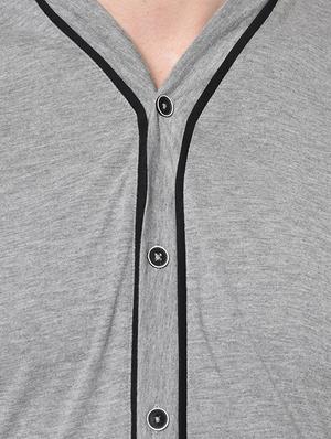 grey solid t-shirt - 16704435 - Standard Image - 4