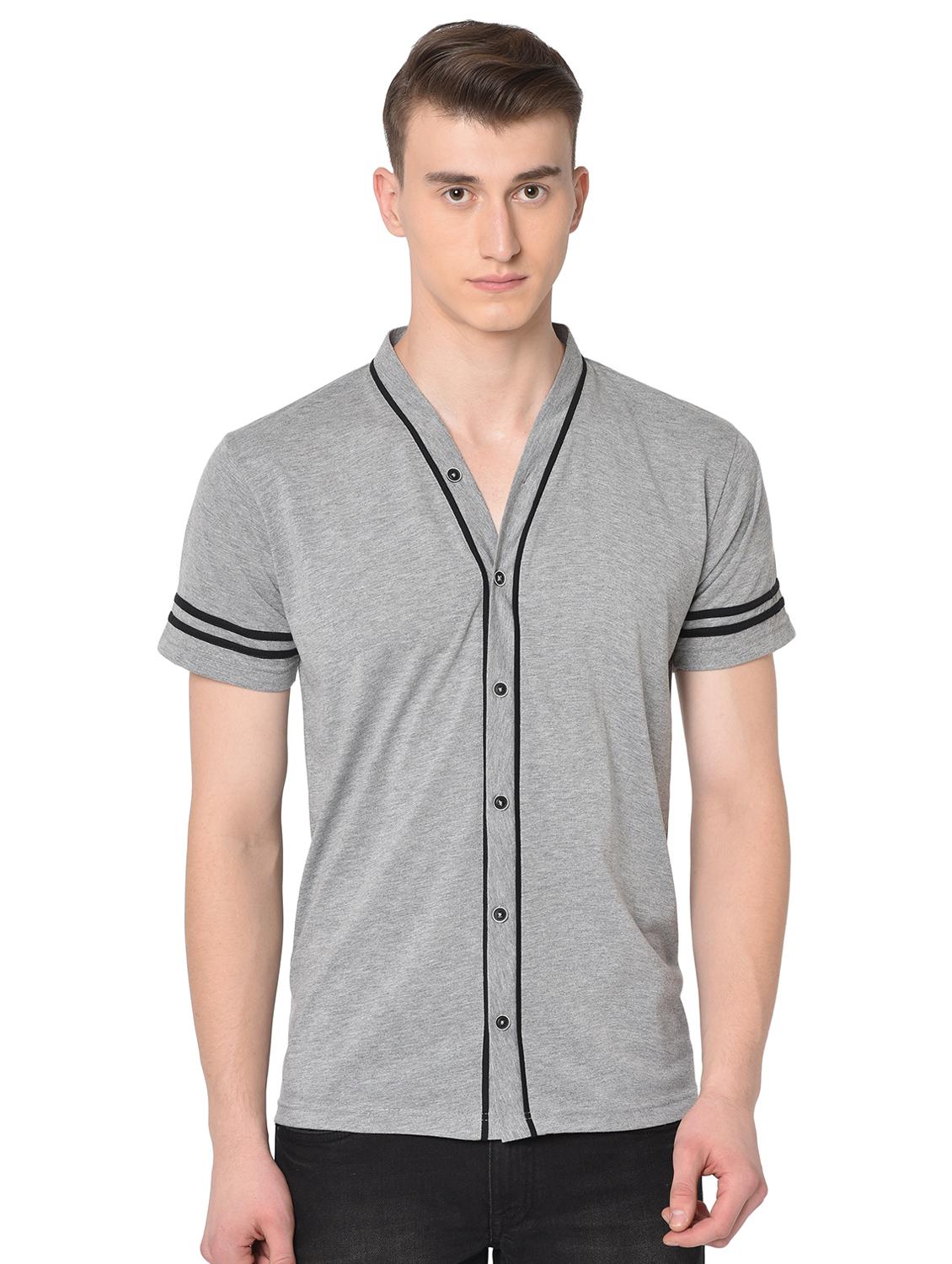 grey solid t-shirt - 16704435 - Zoom Image - 1