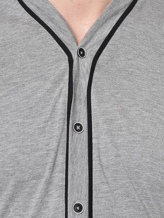 grey solid t-shirt - 16704435 - Zoom Image - 4