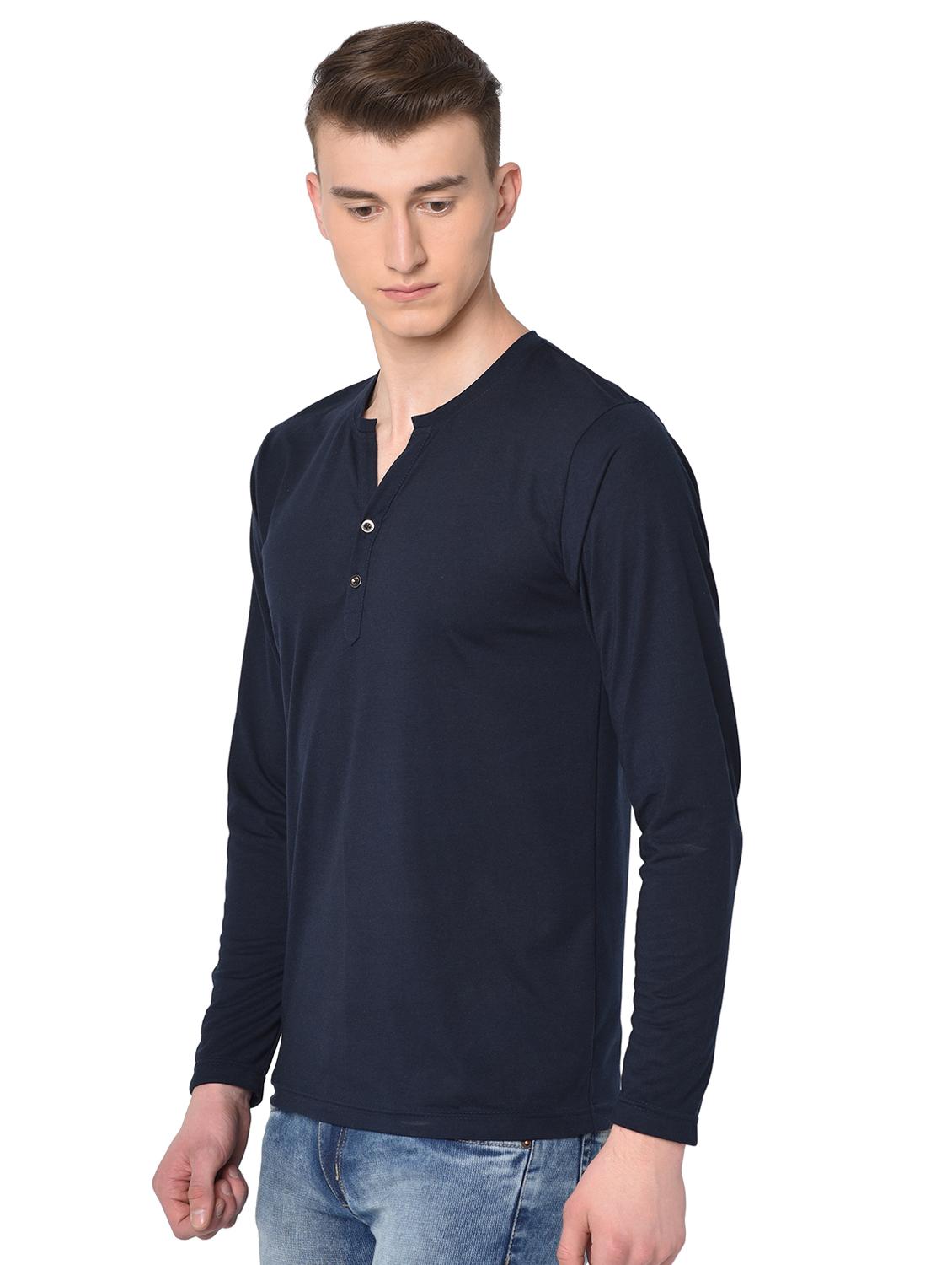 navy blue solid t-shirt - 16704439 - Zoom Image - 2