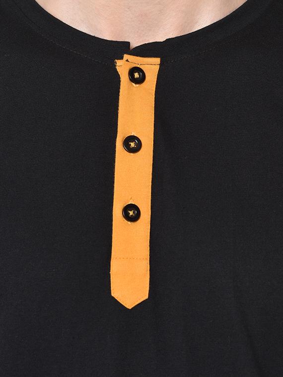 black solid t-shirt - 16704440 - Zoom Image - 4