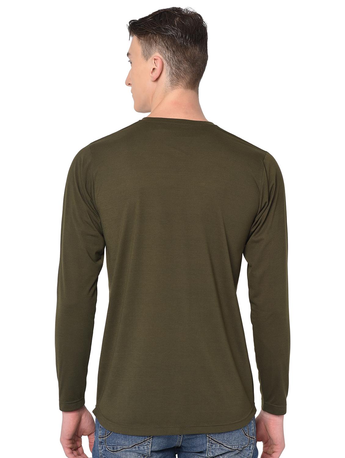 olive green solid t-shirt - 16704441 - Zoom Image - 3