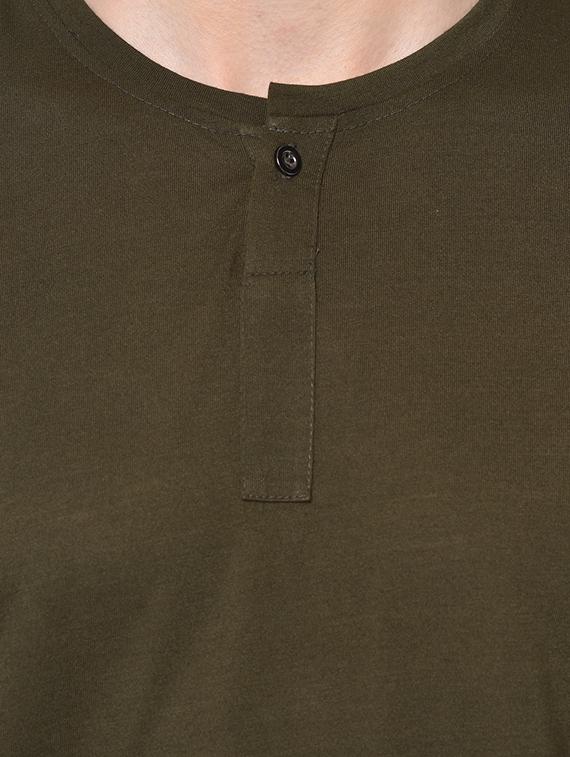 olive green solid t-shirt - 16704441 - Zoom Image - 4