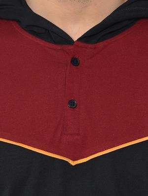 black color block cut & sew t-shirt - 16704443 - Standard Image - 5