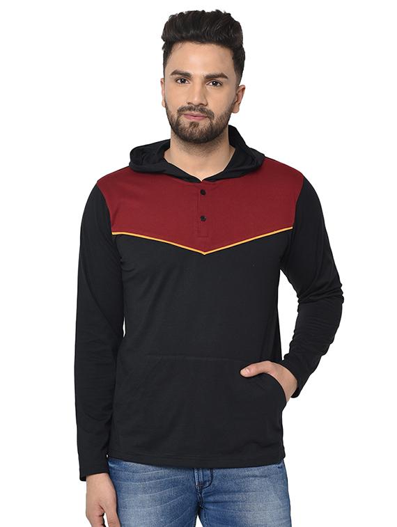 black color block t-shirt - 16704443 - Zoom Image - 1