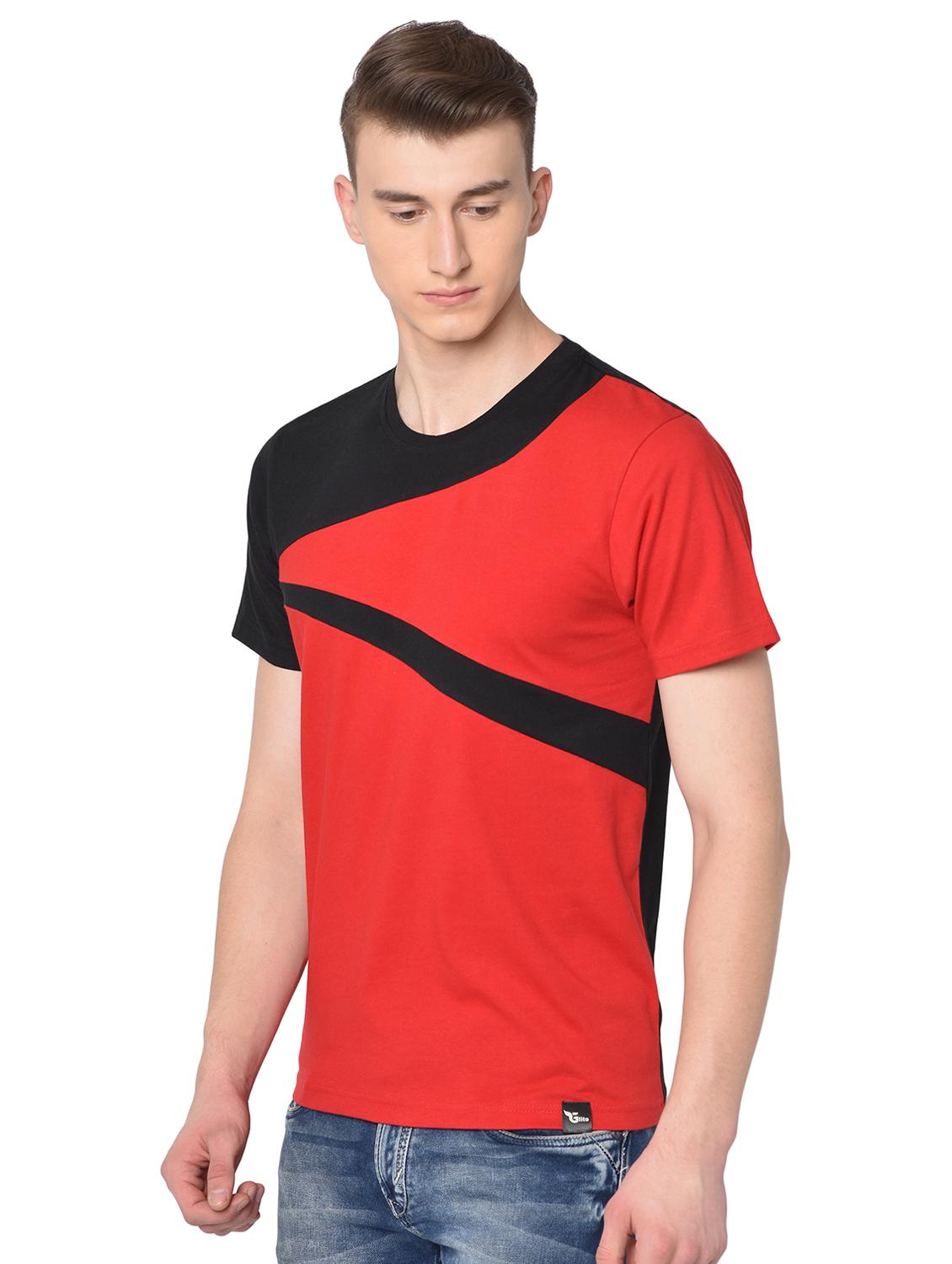 red color block t-shirt - 16704448 - Zoom Image - 2