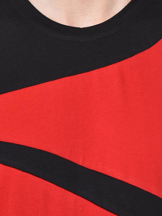 red color block t-shirt - 16704448 - Zoom Image - 4