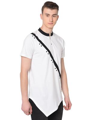 white taped t-shirt - 16704451 - Standard Image - 2