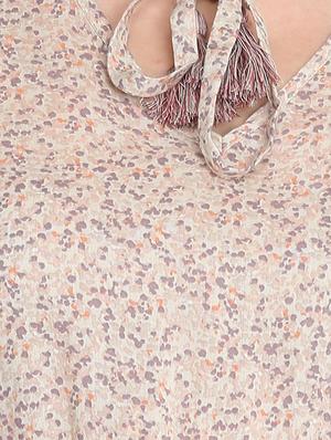 tie up neck floral a-line dress - 16704474 - Standard Image - 5