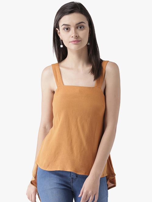 square neck solid high low top - 16704478 - Standard Image - 1