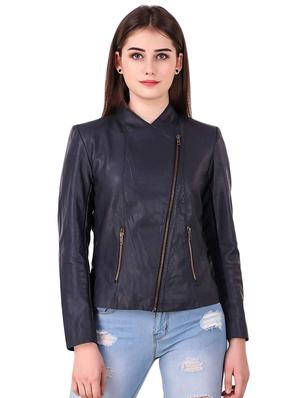 lapel neck leather/leatherette jacket - 16704556 - Standard Image - 4