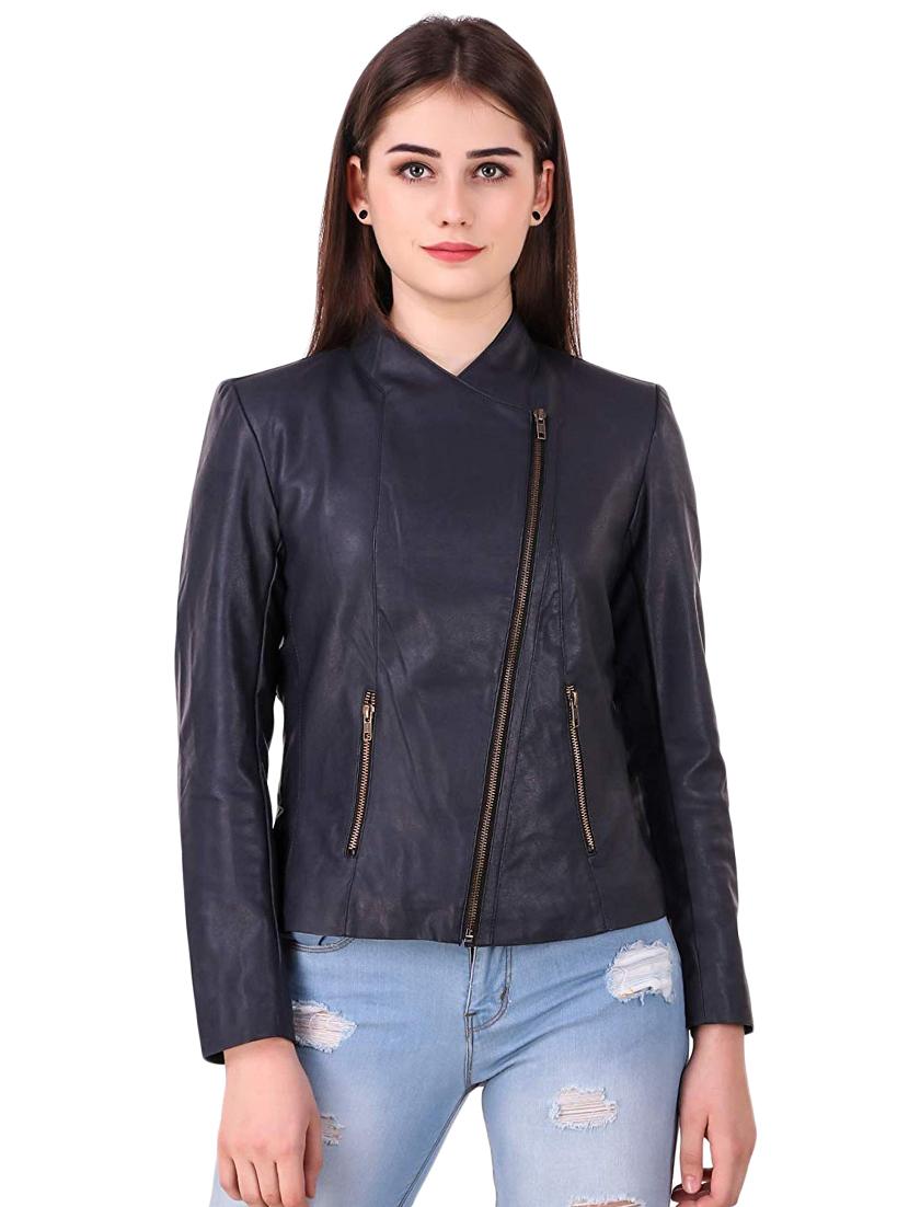 lapel neck leather/leatherette jacket - 16704556 - Zoom Image - 4