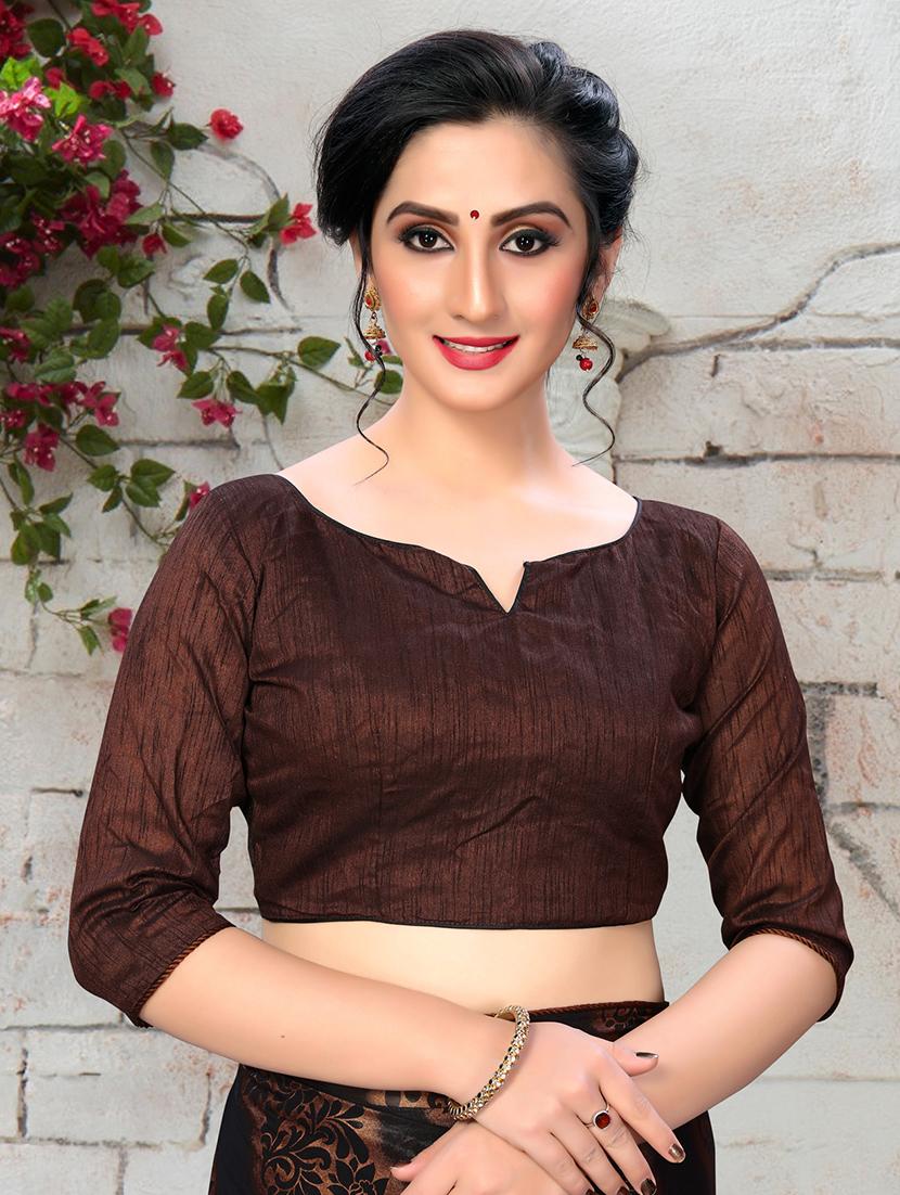 floral printed saree with blouse - 16704599 - Zoom Image - 3