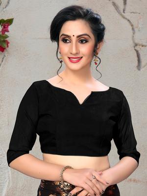 floral printed saree with blouse - 16704600 - Standard Image - 3