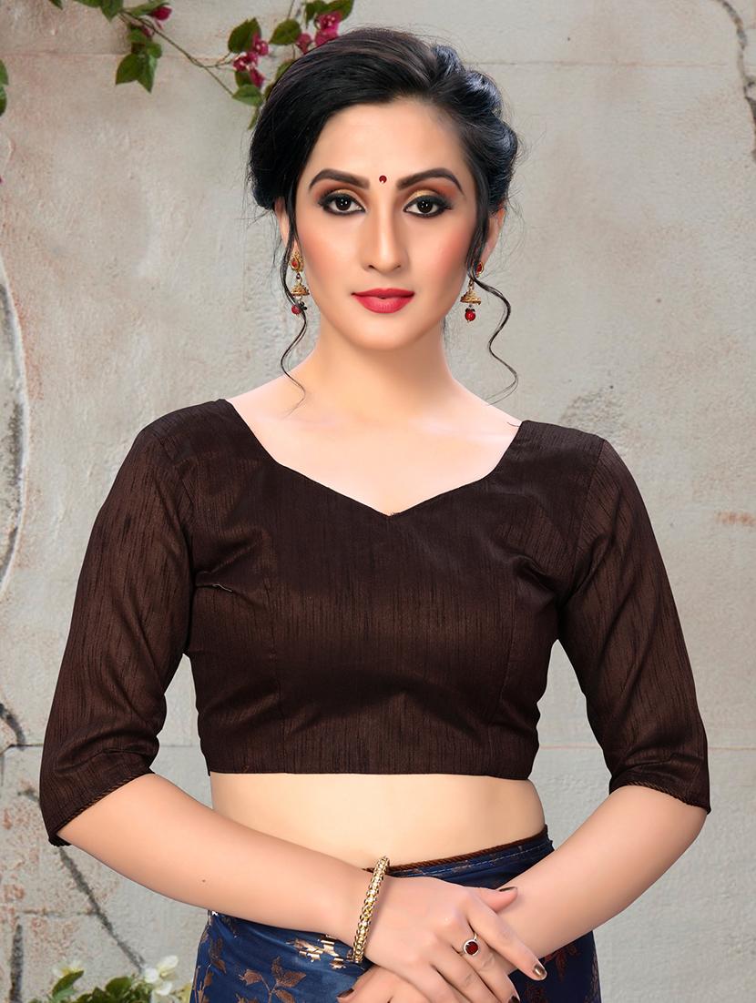 floral printed saree with blouse - 16704602 - Zoom Image - 3