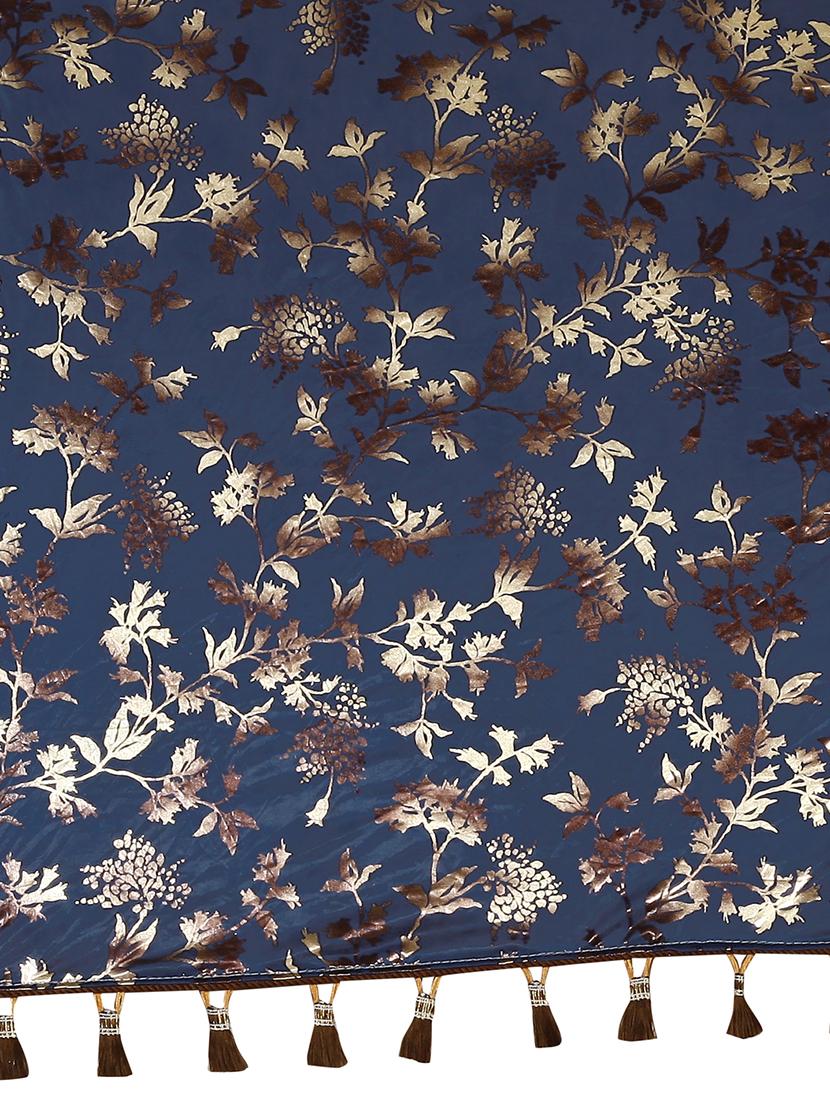floral printed saree with blouse - 16704602 - Zoom Image - 4