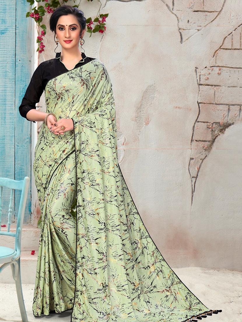 abstract printed saree with blouse - 16704604 - Zoom Image - 1
